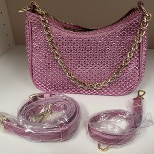 Pink Chain Shoulder Bag